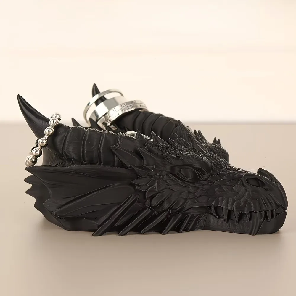 Organizer 3D Print Dragon Head Storage Tray Multi Functional Gothic Dragon Head Ornaments Funny Home Decorations Desktop