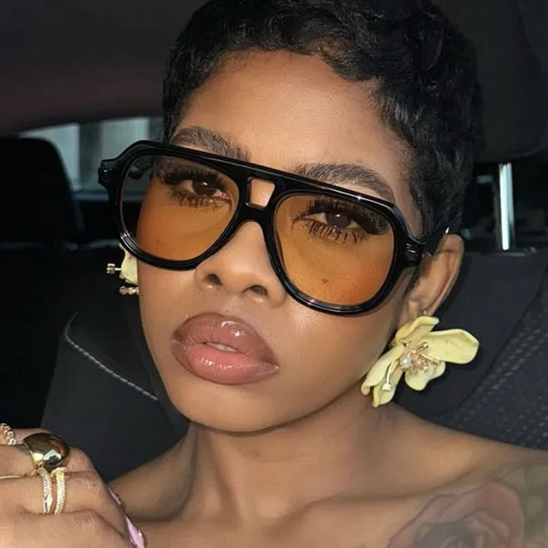 

New Fashion Pilot Big Sunglasses For Women Men High Quality Original Designer Sun Glasses Trendy Shades UV400 Eyeglasses