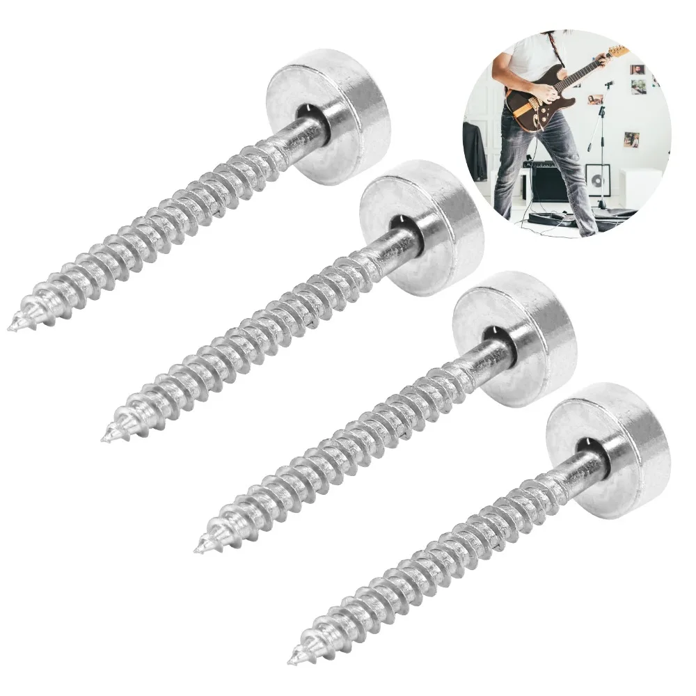 4pcs Metal ​Guitar Neck Joint Bushing Set​ Silver/Black/Gold ​With Screw​ ​Guitar Neck Joint Ferrules​