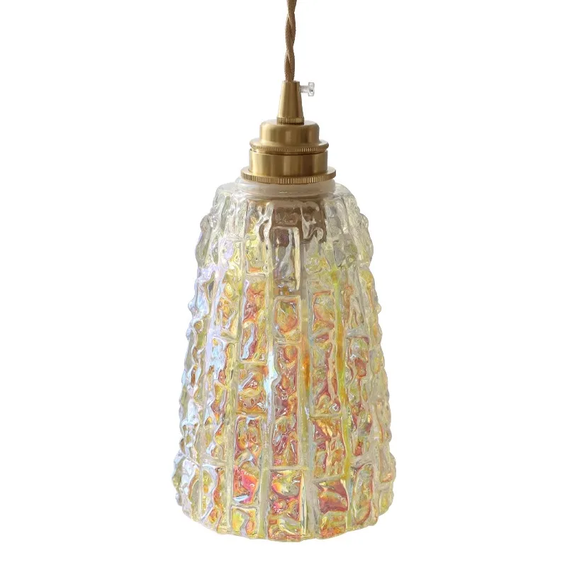 

Creative Aurora colorful glass chandelier, American-style entry bar, bedroom bedside bay window lamp