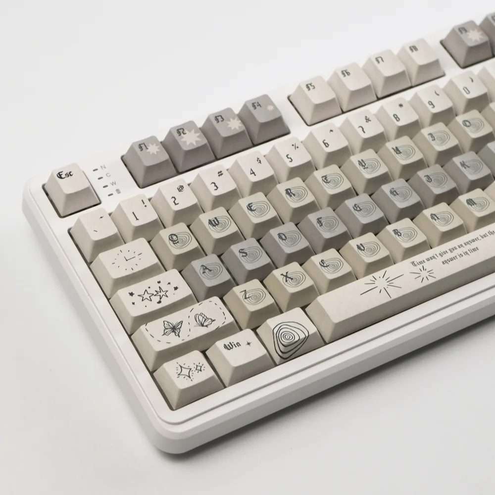 143 Keys Growth Ring Keycap PBT Material Cherry Profile DYE Subbed ISO Enter ANSI Layout For Mx Switches Mechanical Keyboard
