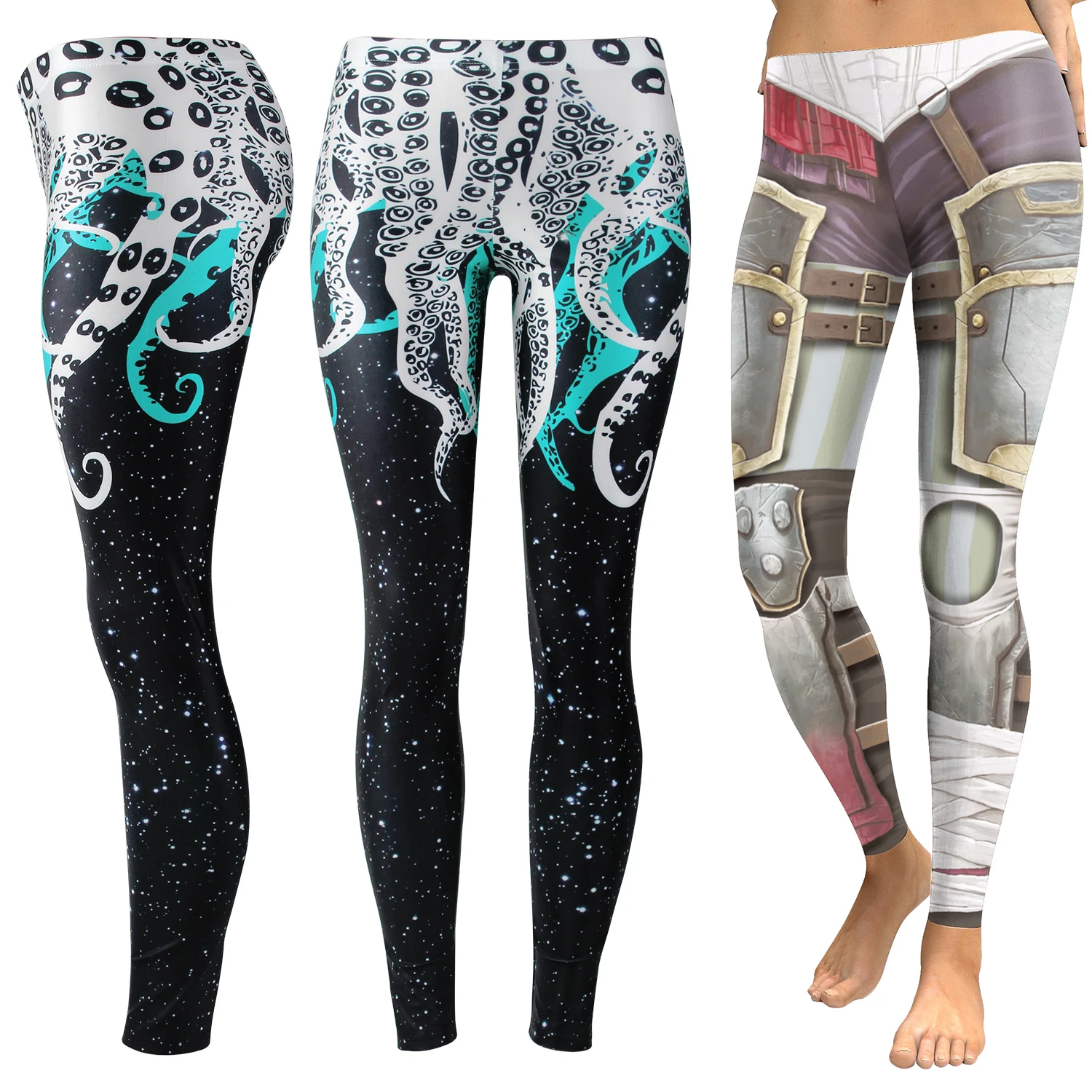 Halloween Ladies Sexy Yoga Pants MID Waist Yoga trousers Elastic Slim Fitness Gym Sport Workout Women Leggings