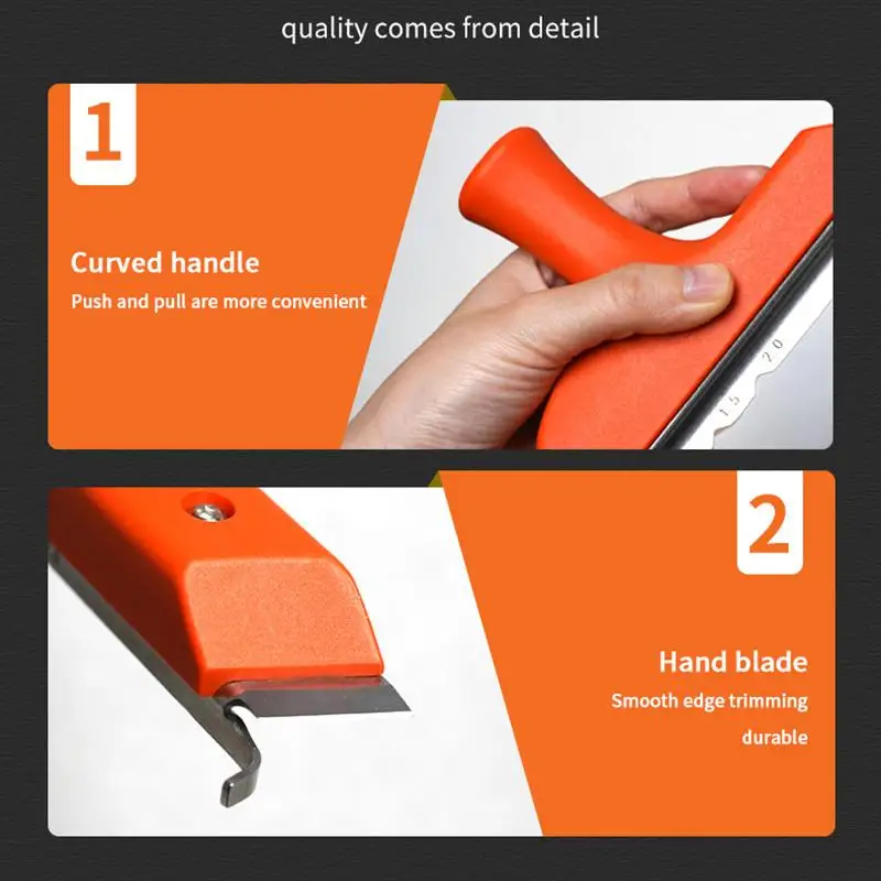 

Деревообрабатывающий нож для обрезки кромок 3-в-1 Гипсокартон Прямоугольная дуговая фаска Деревянные доски Специальный легкий скребок для снятия заусенцев