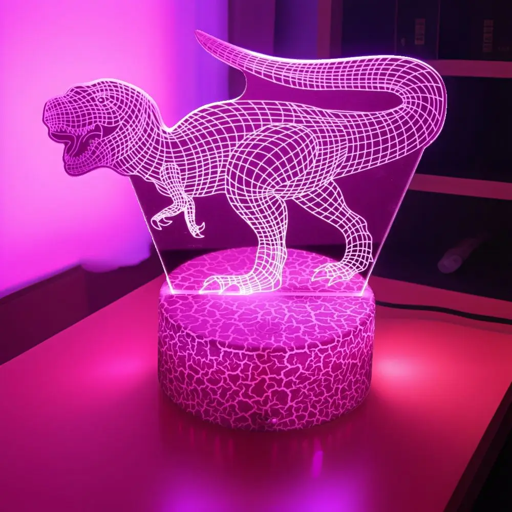 Jurassic Park 3D Lamp Dinosaur animals PVC Model Led Night Light Kid Dino Table Lamp Cute Nightlight Room Decor Christmas Gifts