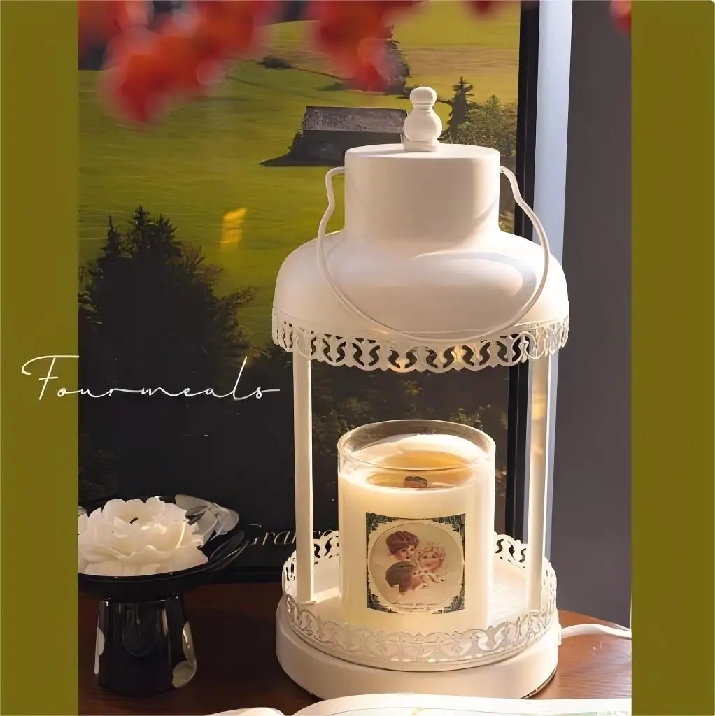 

White Candle Warmer with Timer Morden Atmosphere Dimmable Candle Warmer Lamp Candle Light Warmer Desk Lamp