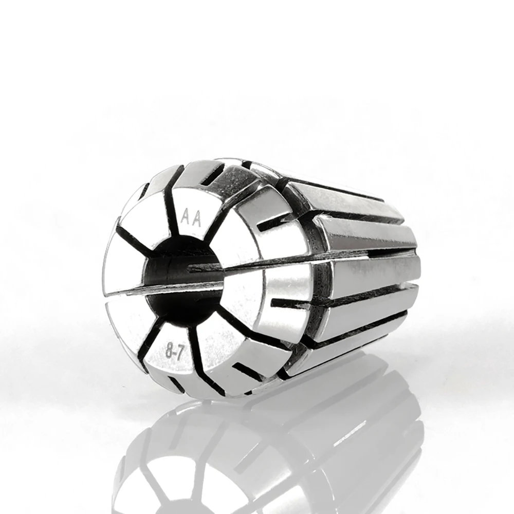 CNC ER20 콜릿 조각 기계 스핀들 탄성 고정 너트, 고정밀 0.015mm 스프링 척, 3mm-12.7mm 생크 엔드 밀