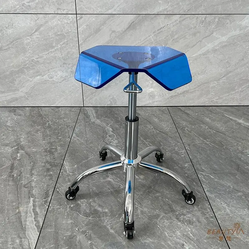 Adjustable Rolling Stool with Wheels Professional Salon Chair for Nail Beauty Ergonomic Swivel Stool Home Workshop Office Seat