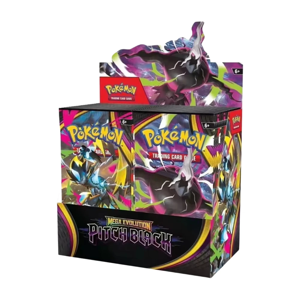 360Pcs Cards Mega Evolution Pitch Black Booster Box English Trading Card Game Collectible Toys Gifts for Kids Boys Girls