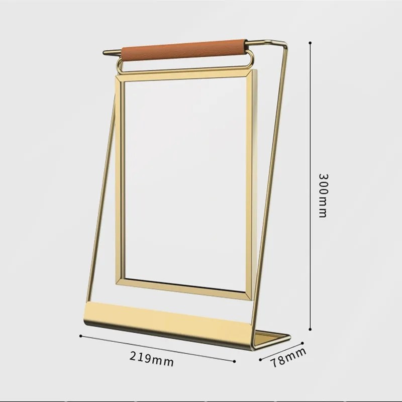 8 Inch Acrylic Menu Sign Holder Display Stand Price Listing Holder Metal Wedding Gift Photo Picture Poster Frame