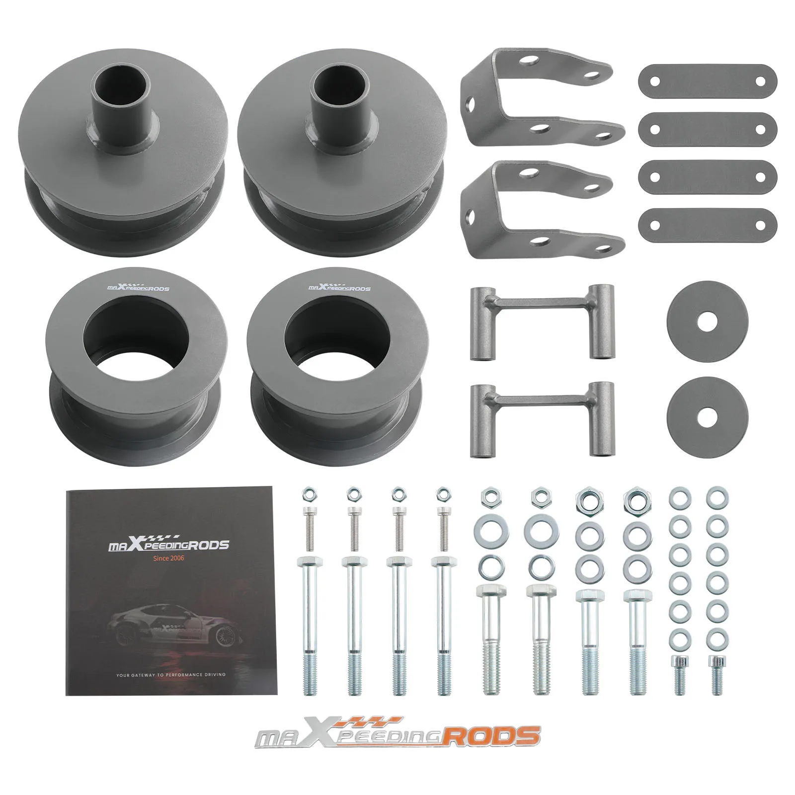 

2.5" Front & 2" Rear Lift Kit W/Shock Extenders For Jeep Wrangler JK 2007-18