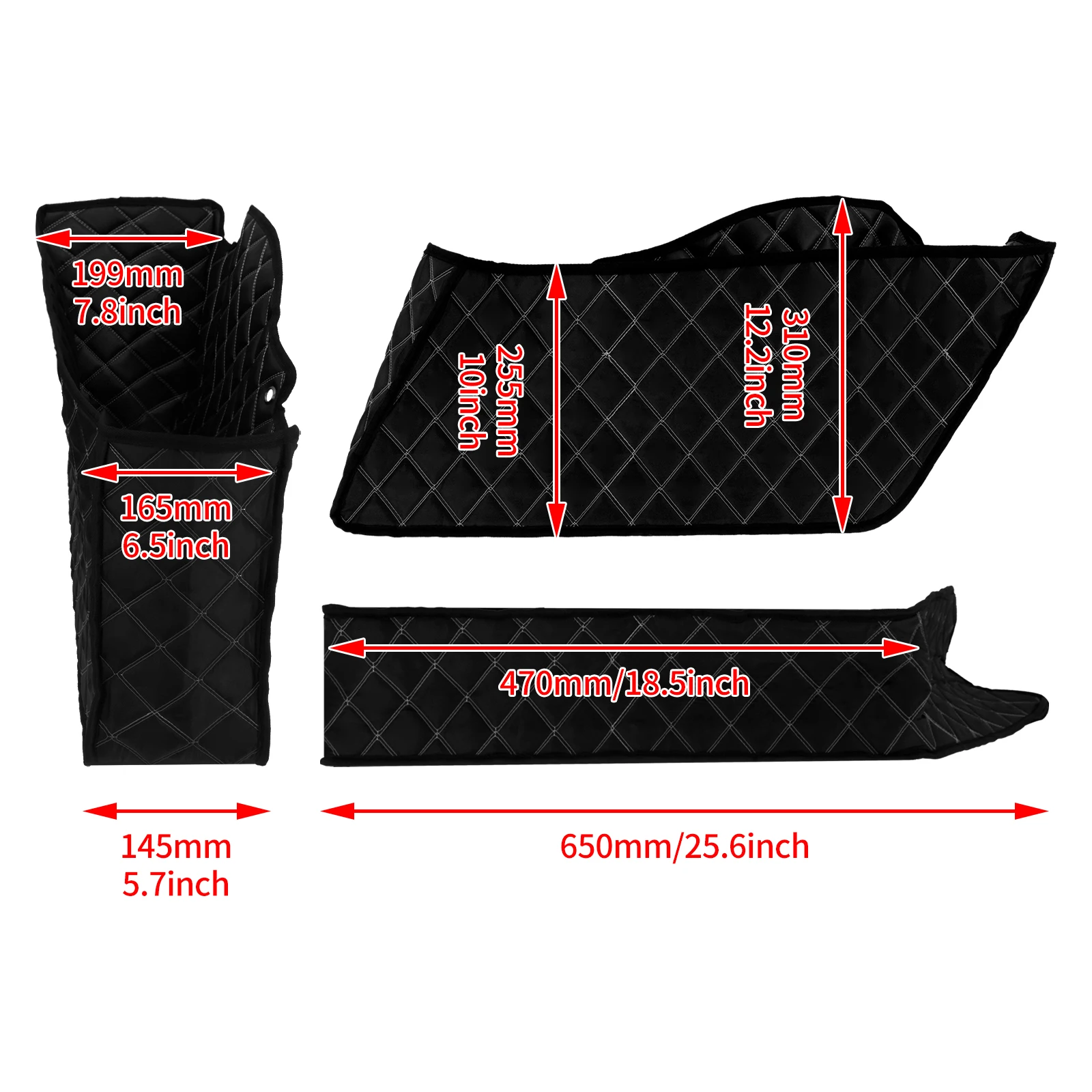 Motorcycle Saddlebag Insert Carpet Liner Thread Extended Bags For Harley Touring 2014-2021 Road King Ultra Street Electra Glide