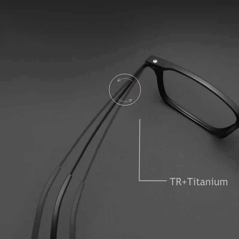 إطار نظارة رجالي جديد من OLLYMURS خفيف للغاية TR90 بإطار كامل وجه كبير من التيتانيوم النقي إطار نظارات طبية بصرية 9805