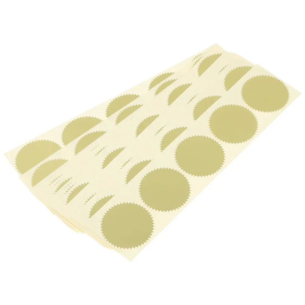 

200Pcs Blank Certificate Stickers Metallic Seal Labels with Scallop Edge for Embossing Stamps on Graduation Diplomas Official