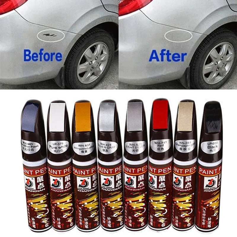 Cor do carro Pintura Reparação Caneta Raspadinha Removedor Branco Cinzento Preto Cor Prata Pro Remendo Scratch Reparação Pintura Caneta Limpar Paint