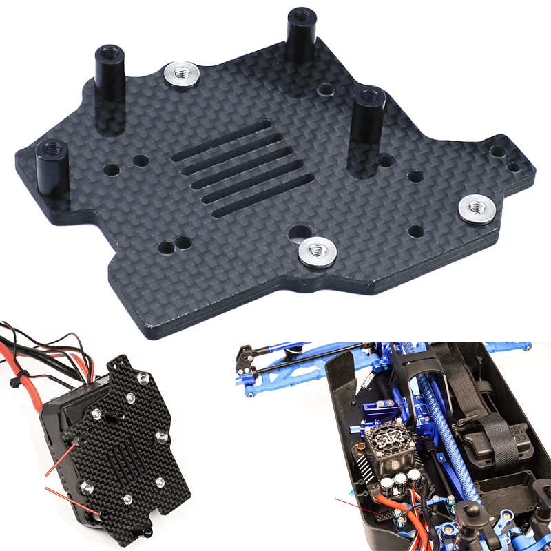 RC Car 6S Carbon Fiber ESC Tray Set Cover for 1/8 ARRMA 6S TYPHON KRATON MOJAVE TALION BIG ROCK 6S Car