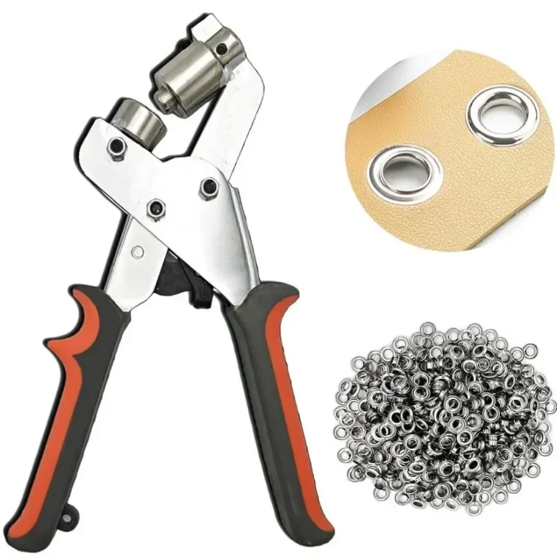 

Hole Punch Pliers with Eyelets Push Button Plier Professional Eyelet Pliers Manual Eyelet Pliers for Fabrics Tarpaulins Awnings