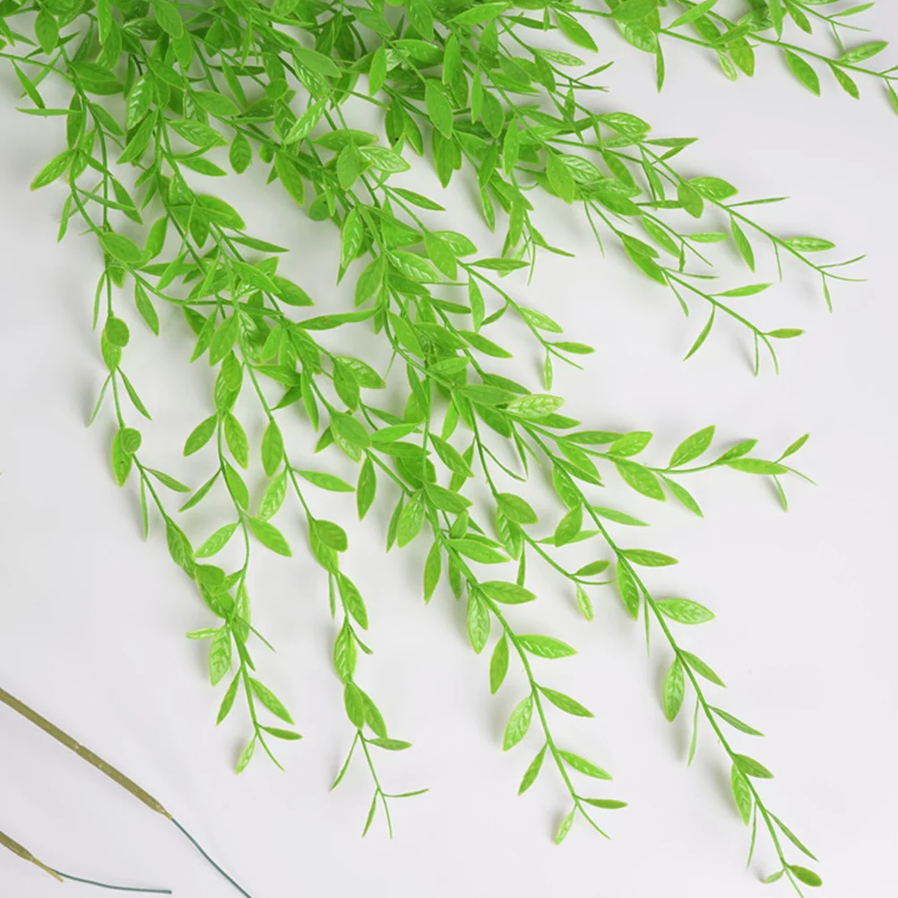 

6pcs Willow Leaves Simulation Wicker Decor Wedding Home Garden Party Wedding Decoration Bedroom Balcony Decoration