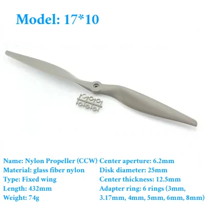 2PCS Gemfan Apc Nylon Propeller 5x5/6x4/7x5/8x4/8x6/9x6/10x5/10x7/11x5,5/12x6/13x6,5/14x7/16x8/17x10 Requisiten Für RC Modell Flugzeug