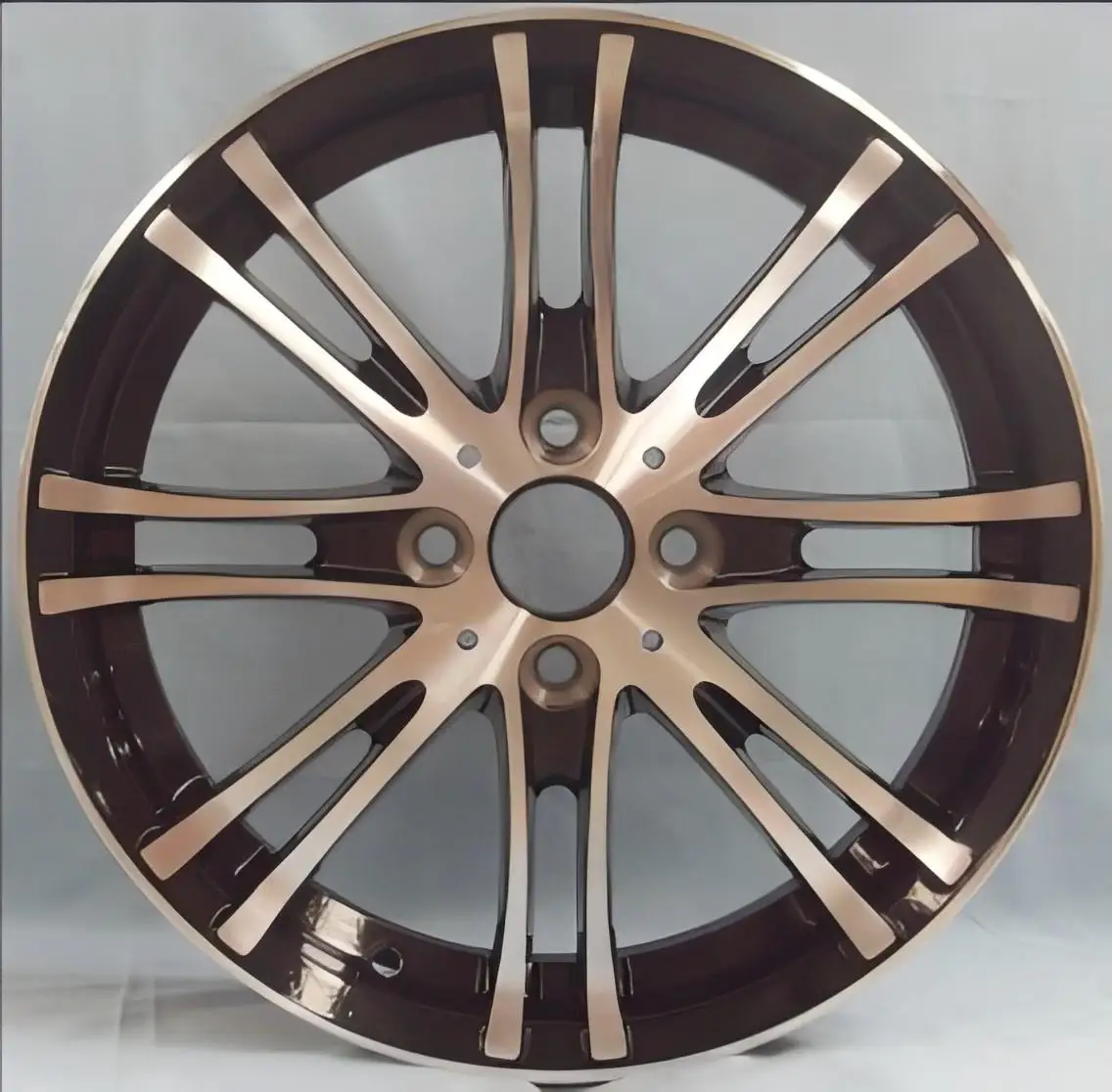 

16" 6-Spoke Alloy Wheel Rim 4x100 ET35 CB54.1 for Compact Cars SUVs Two-Tone Finish Sport Style Upgrade High-End Replacement