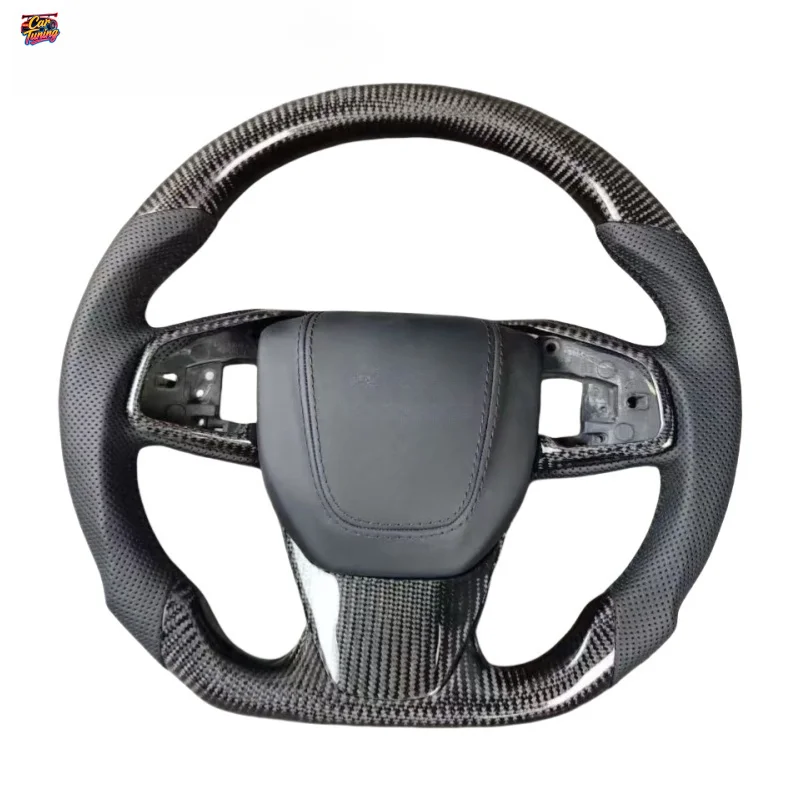 Custom Sport Flat-bottom Carbon Fiber Steering Wheel for Honda 10th Generation Civic Without Airbag