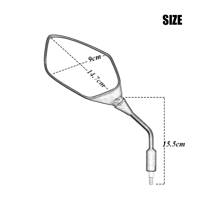 Motorcycle Rearview Mirror Universal 8 10mm Side Mirror for Honda Hornet 600 CB650R ADV350X Shadow VT750 Kawasaki Z900 ER6N view 6