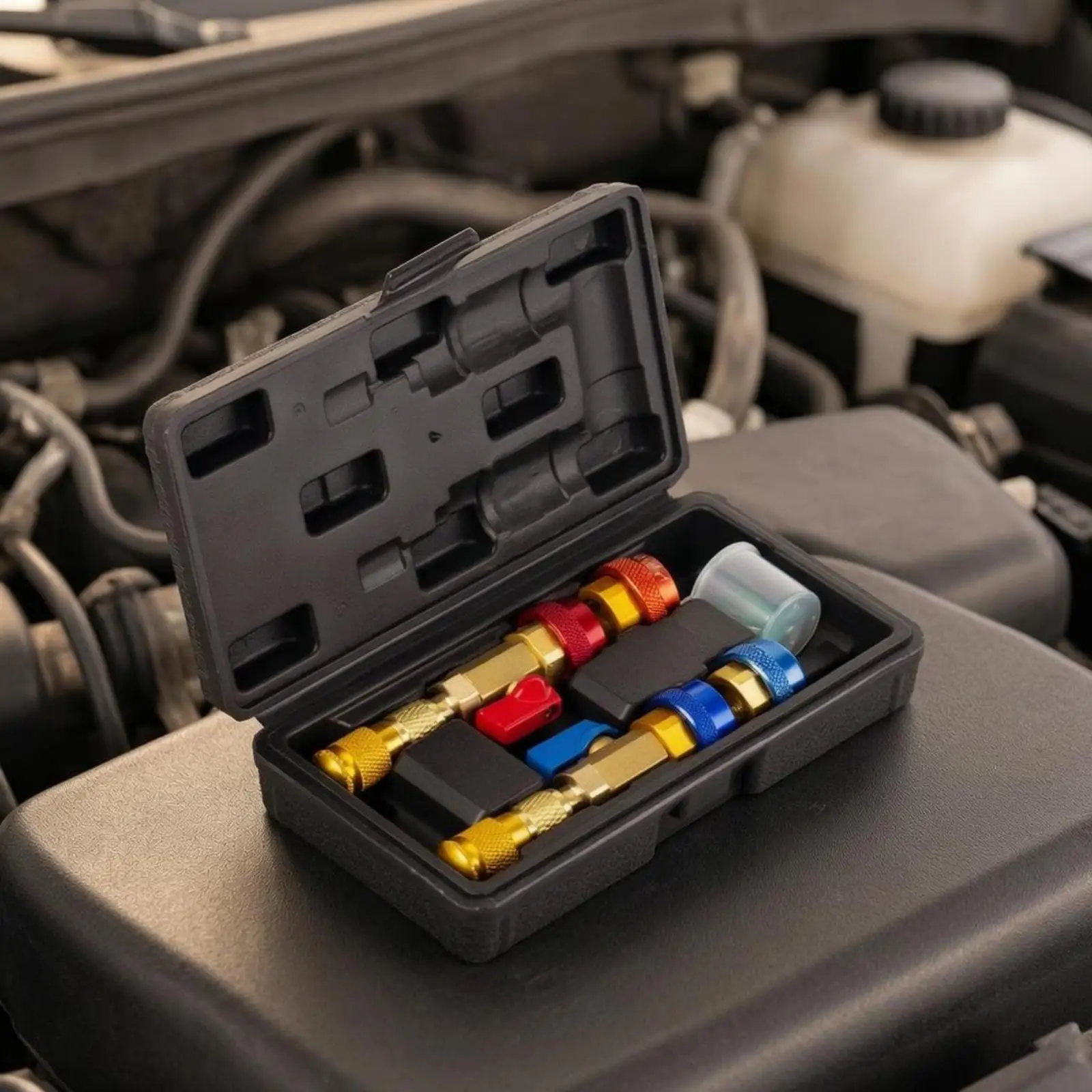 Valve Core Removal Kit Molded Interior Valve Core Replacement Tool Kit Hard Case