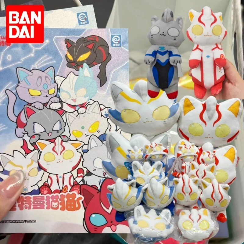 

Bandai Original Ultraman Mebius Cat Series Cute Doll Pet Cat Accessory Doll Ornaments Anime Figure Collection Boy Girl Toy Gift