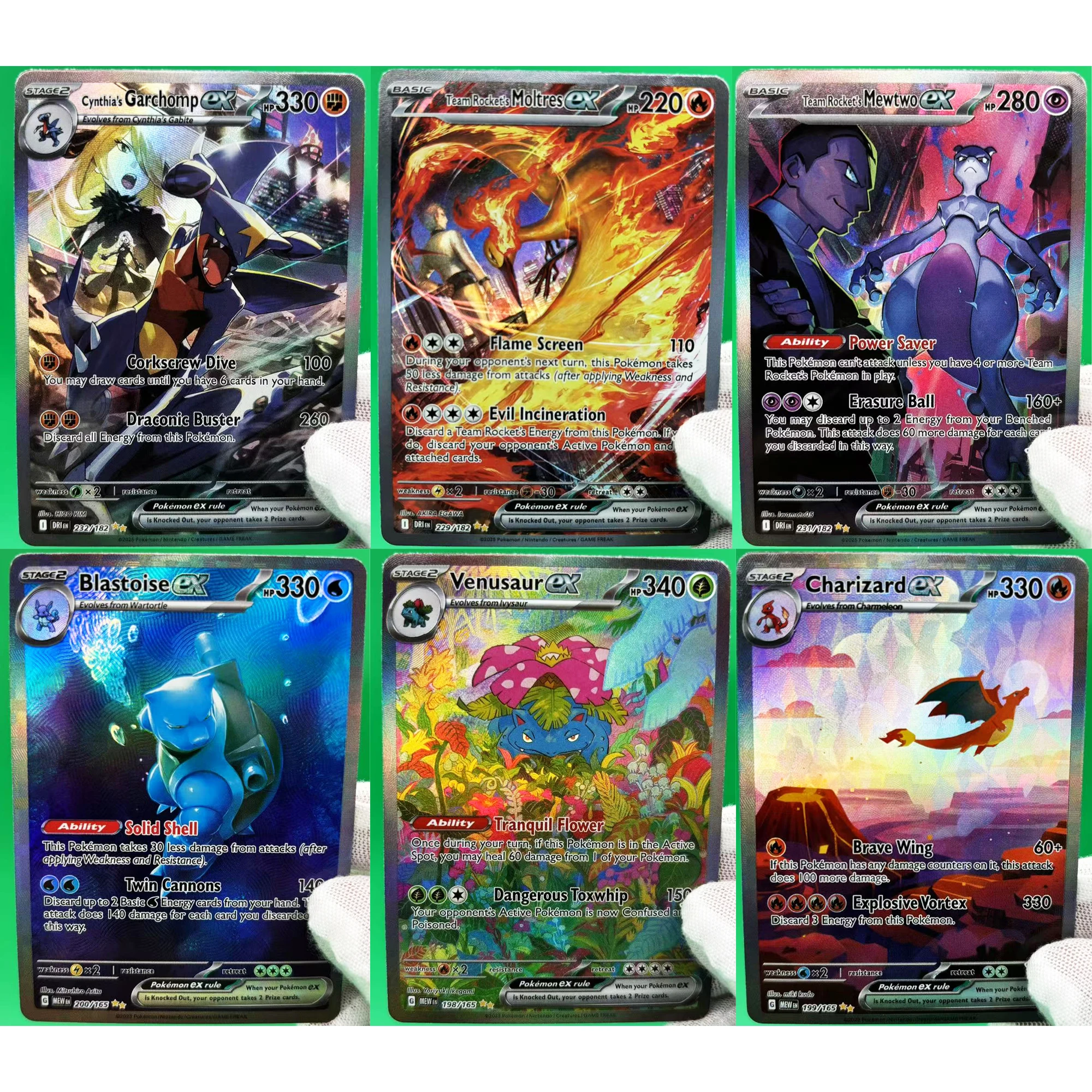 

Ptcg английский Mewtwo Giratina Lugia Gengar Charizard флэш-карта Rayquaza самодельная классическая коллекция аниме карты подарочная игрушка