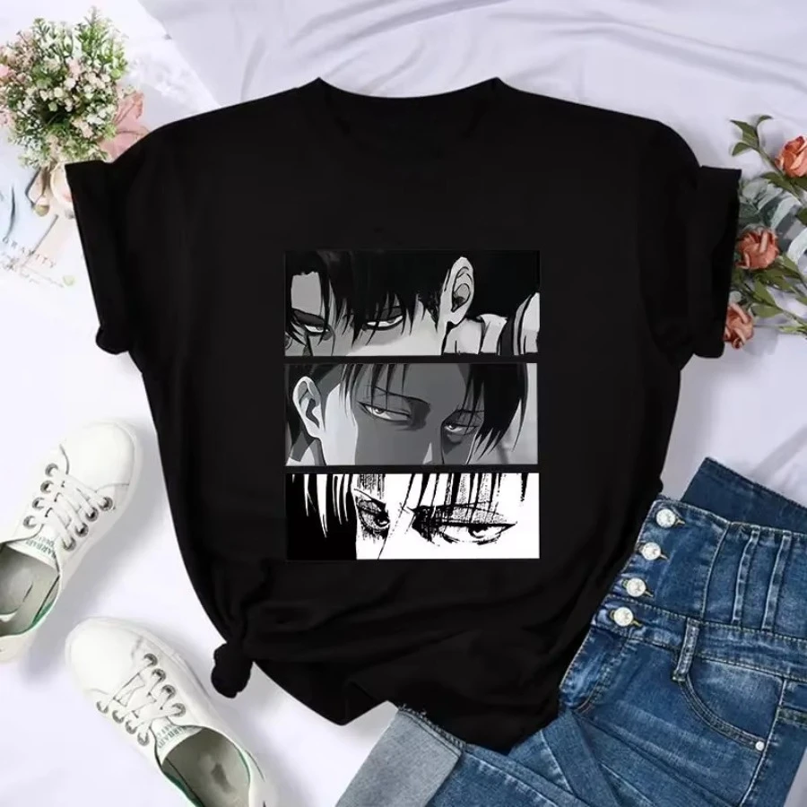 Japanese Anime Attack on Titan Graphic Print Women'sT Shirt Men Casual Fashion Short Sleeve Plus Size T Shirt Women's Clothing