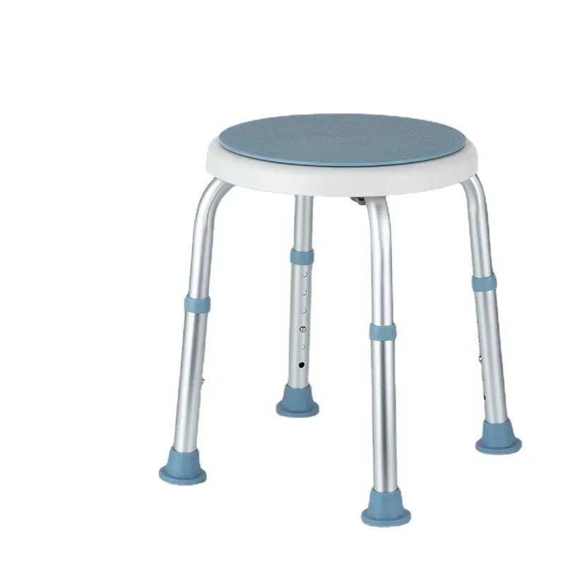 Bathroom Aid，DL-9031 Rotating Shower Stool, Non-slip Aluminum Alloy Bath Chair for Elderly, Bathing Seat