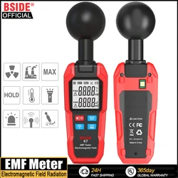 Bside EMF Profissional Detector De Campo Eletromagnético Detector De Radiação Radiador De Mão Dosímetro Magnético Elétrico Teste Geiger