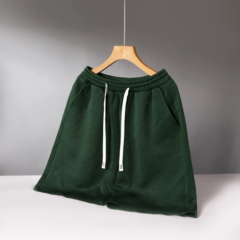 

Лето 2023, новая корейская версия, молодежные спортивные эластичные свободные шорты с эластичной лентой, брюки пять четвертей, мужские повседневные брюки, тренд