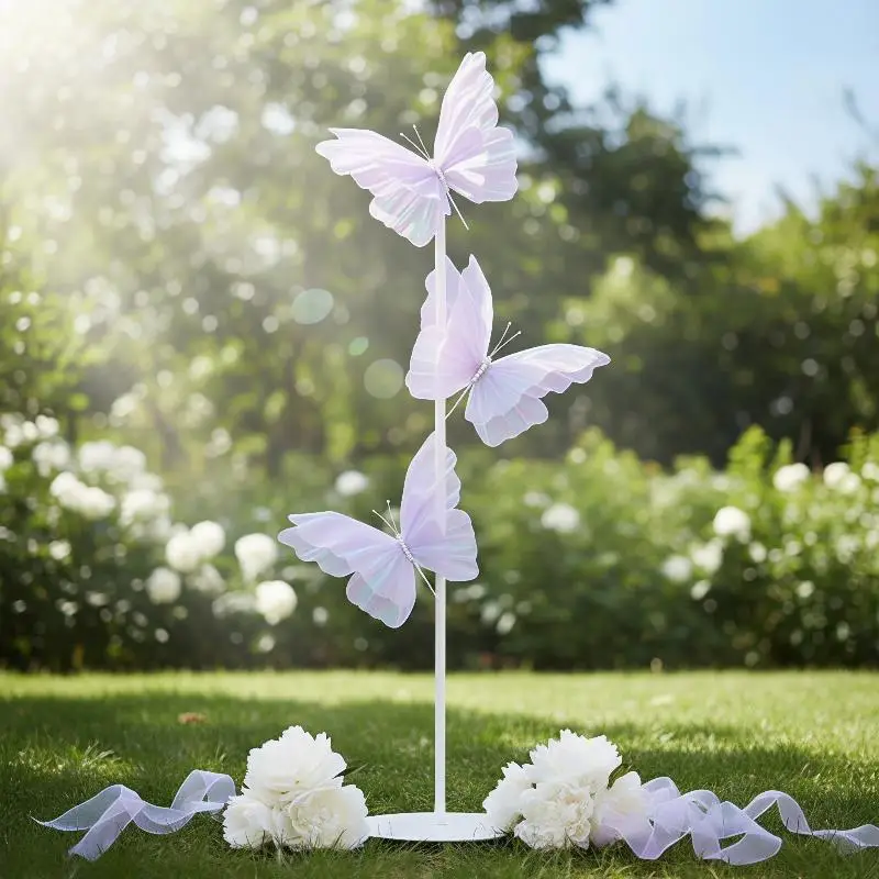 45-50cm 3D Fake Simulation Butterfly Vivid Lifelike Ornament for Retail Store Display Wedding Mall Decor