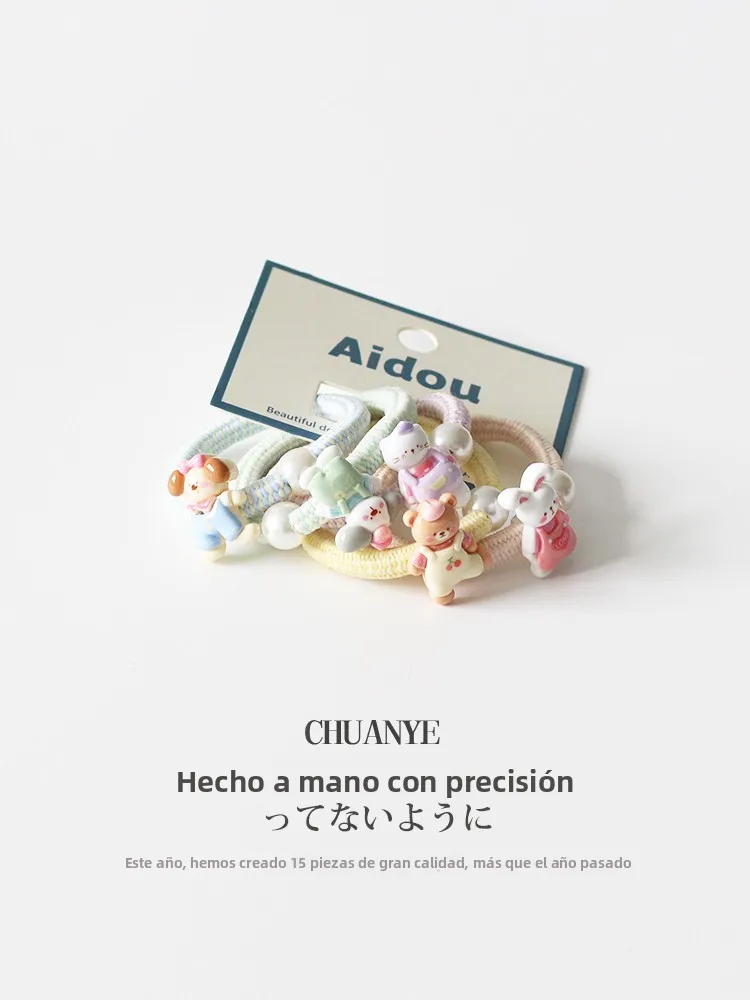Coleteros Kawano de Diseño Dulce y Estilo Coreano, Elásticos y Delicados, Accesorios para el Cabello Antienvejecimiento