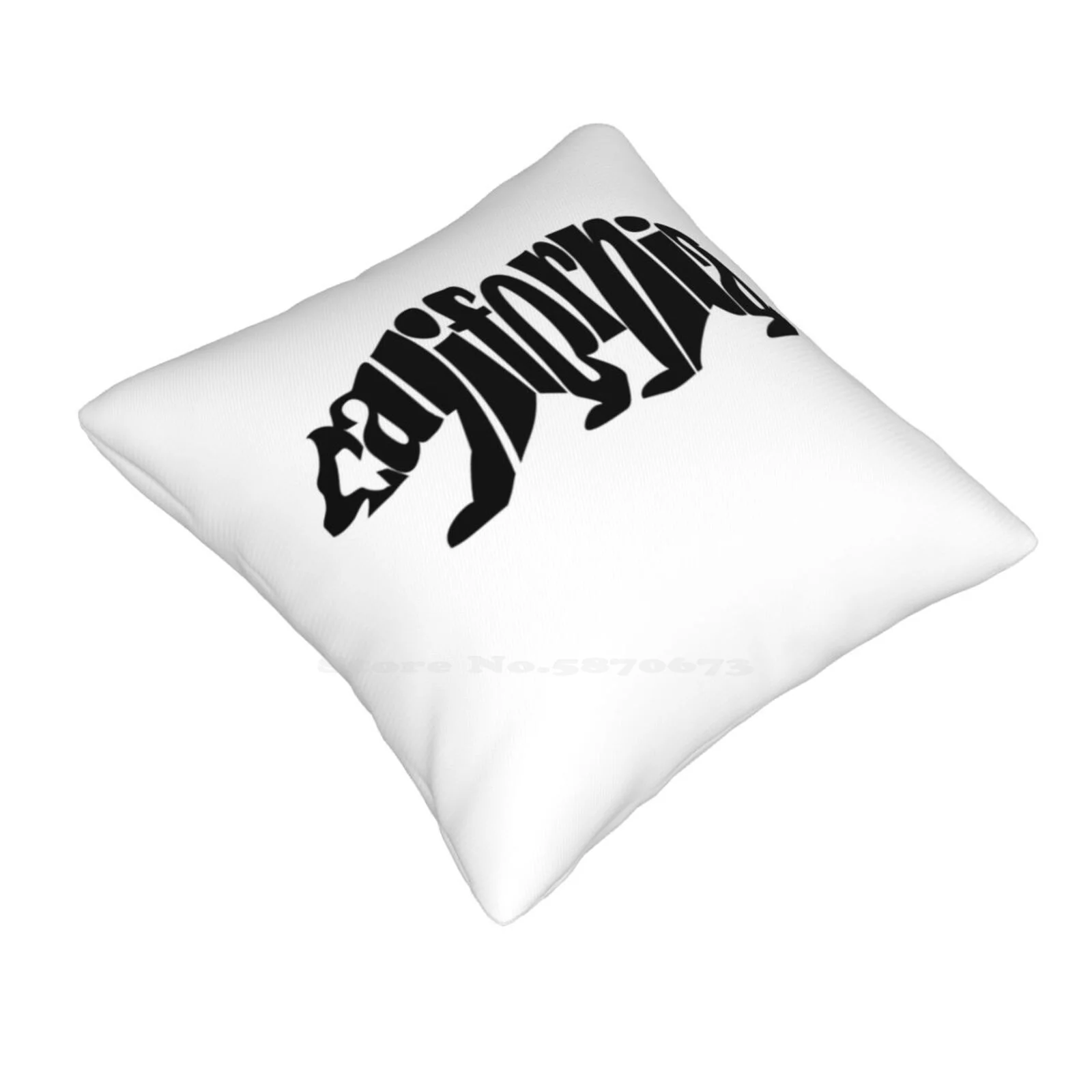 Black California Bear Pillowslip Pillowcase California Bear Republic Animal State United America Black Beast Sacramento Los