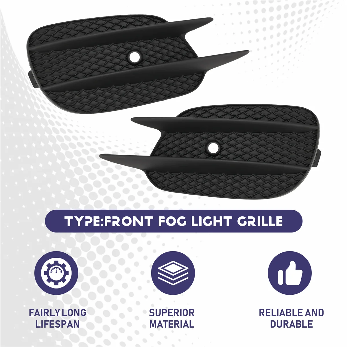 

Прочный 2X передний бампер, противотуманная фара, гриль, крышка для Mercedes Benz E CLASS 16-20