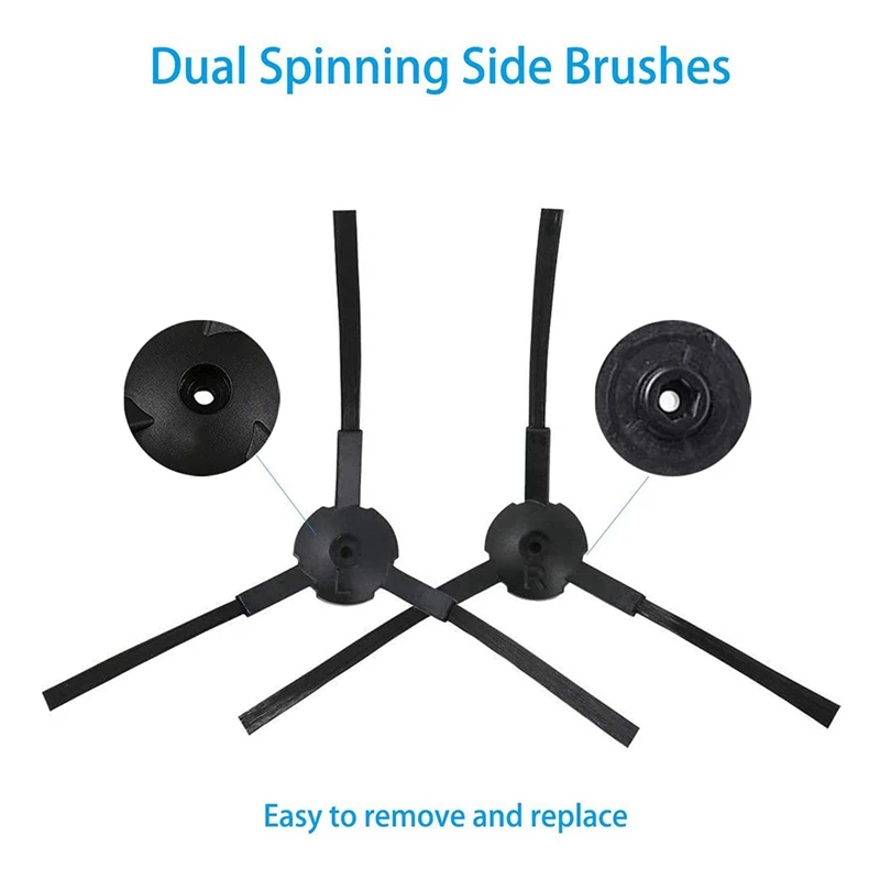 2 peças de reposição de escovas laterais de filtro definido para ilife v3 v3s v5 v5s v5s pro aspirador de pó robô acessórios