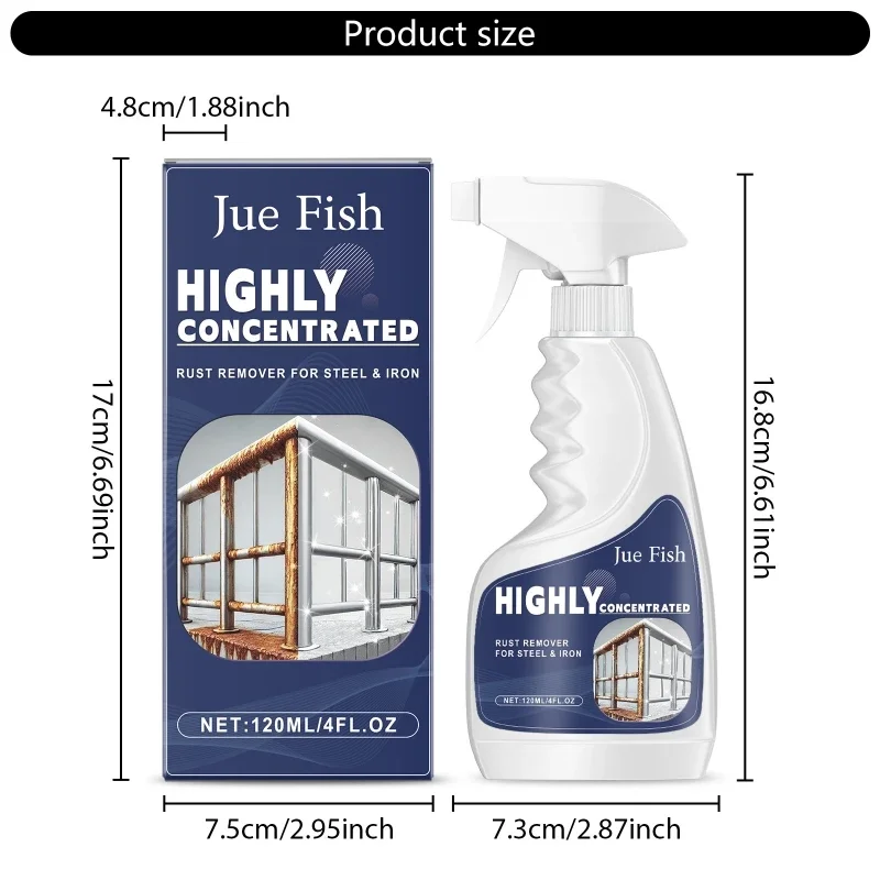 Làm sạch nhanh 120ml Chất hòa tan rỉ sét kim loại chắc chắn Không gây hư hại Đồ thủ công động để bảo trì gia đình và ô tô