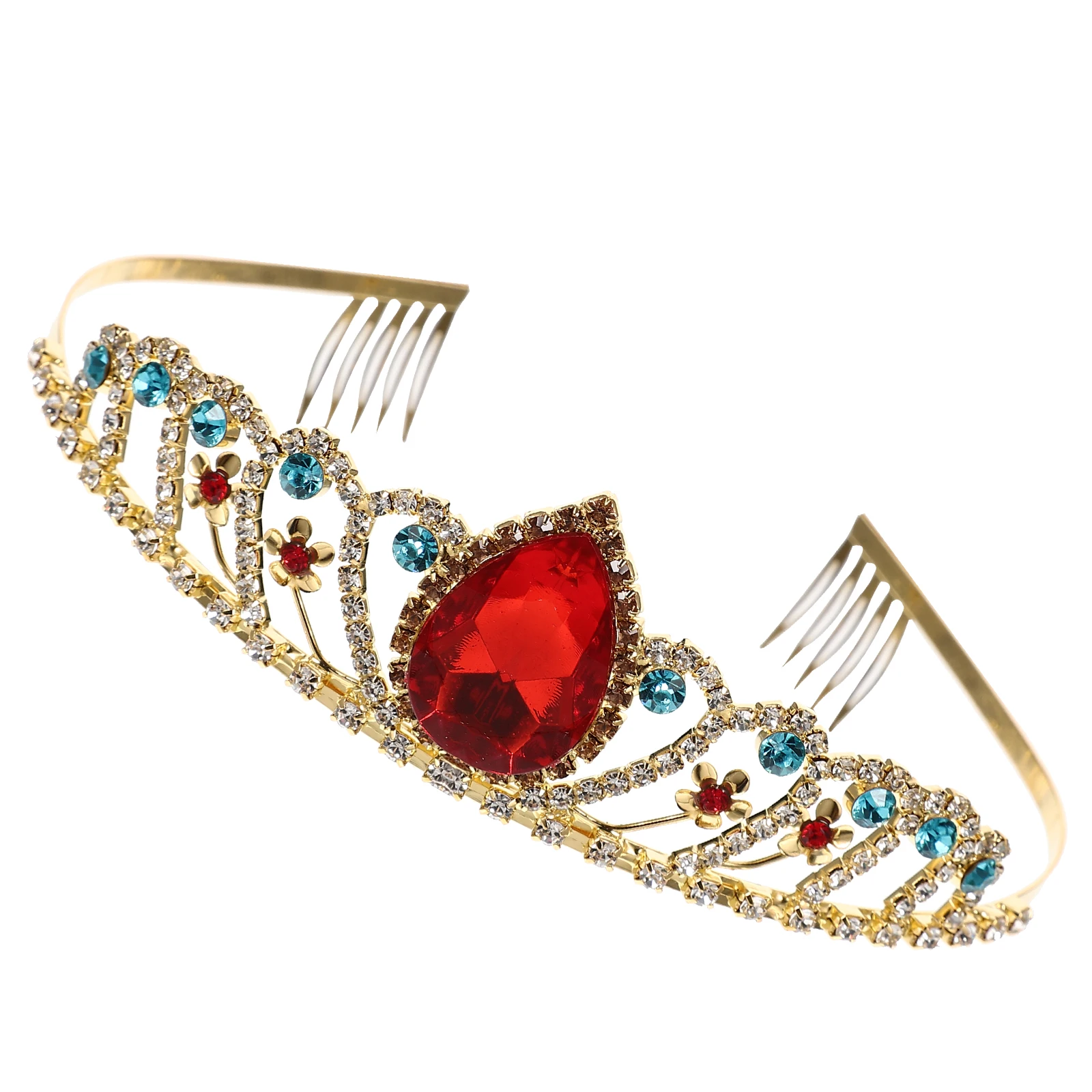 

Повязка на голову со стразами, прочная, цветная, аксессуары для свадебной вечеринки, блестящая повязка для волос с короной для девочек, декоративные украшения для банкета, вода