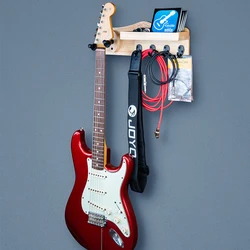 Multifunctional guitar hanger Wooden Wall Mount Hook suitable for electric guitar,acoustric guitar,ukulele and violin