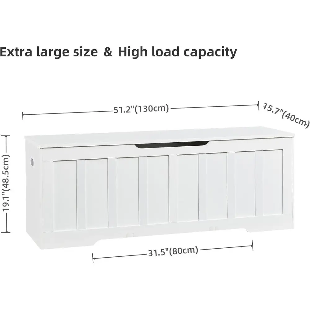 ตู้เก็บของไม้ขนาดใหญ่พิเศษ, ม้านั่งพร้อมบานพับนิรภัย, ที่เก็บรองเท้า, รับน้ำหนักได้ 220 ปอนด์, ประกอบง่าย, ห้องนอน, ห้องนั่งเล่น