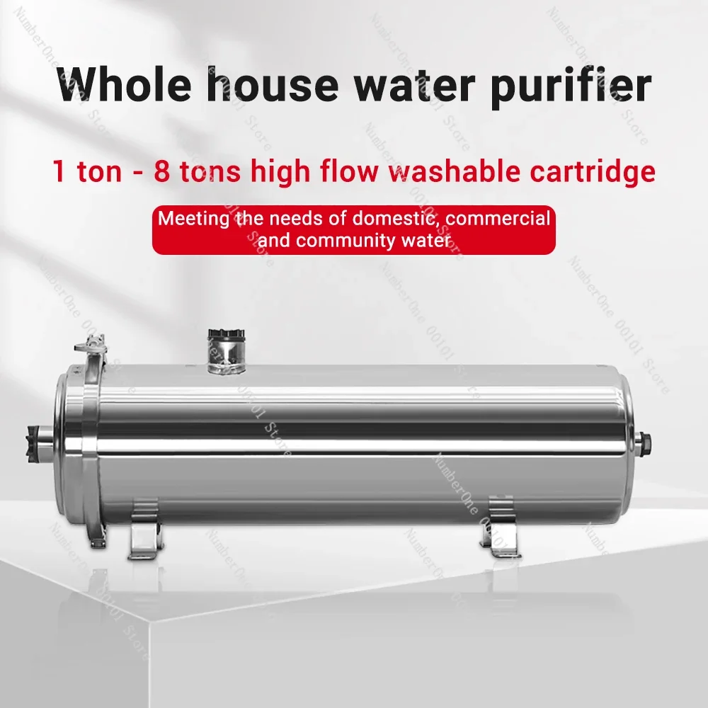 Household water filter 3000L stainless steel PVDF ultrafiltration purifier with washable tube type direct drinking water kitchen