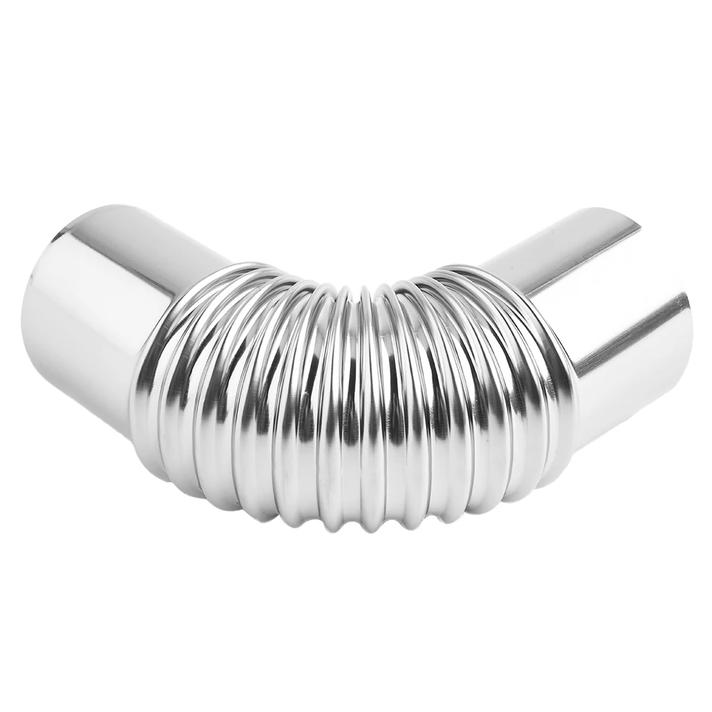 Multiple Usage Elbow Tube Stainless Steel Thermal Tents Withstand High Temperature 60mm 90° Angle Chimney Pipe