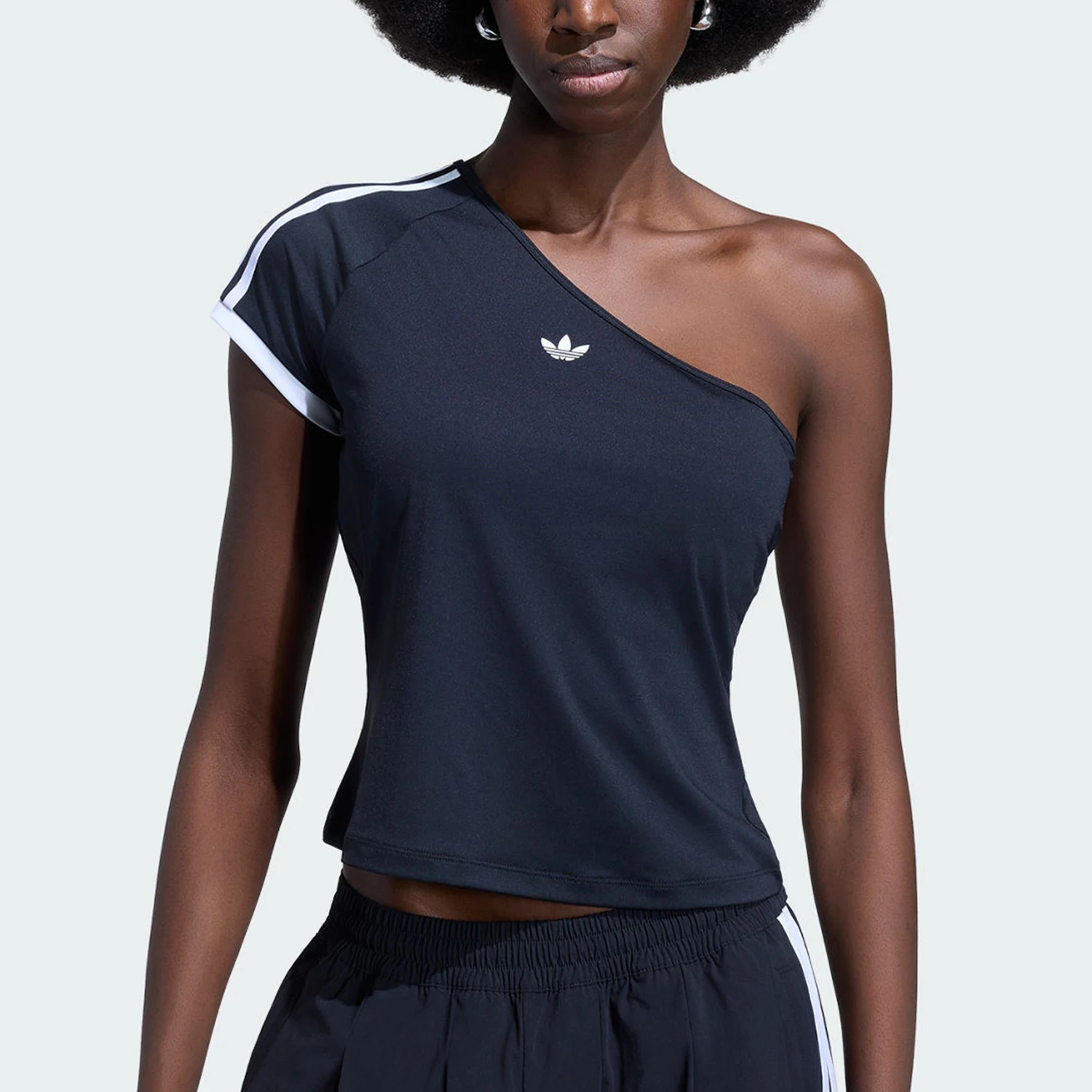 adidas-genuine-clover-women's-off-shoulder-slanted-shoulder-slim-casual-t-shirt-ky5180