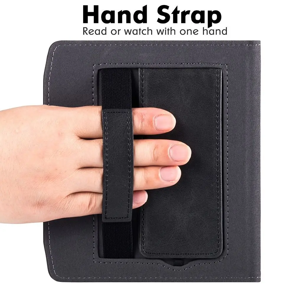 Hand Strap 7 Inch EReader Case Auto Sleep/Wake Shockproof Smart Folio Funda Anit-scratch PU Leather for Pocketbook Era