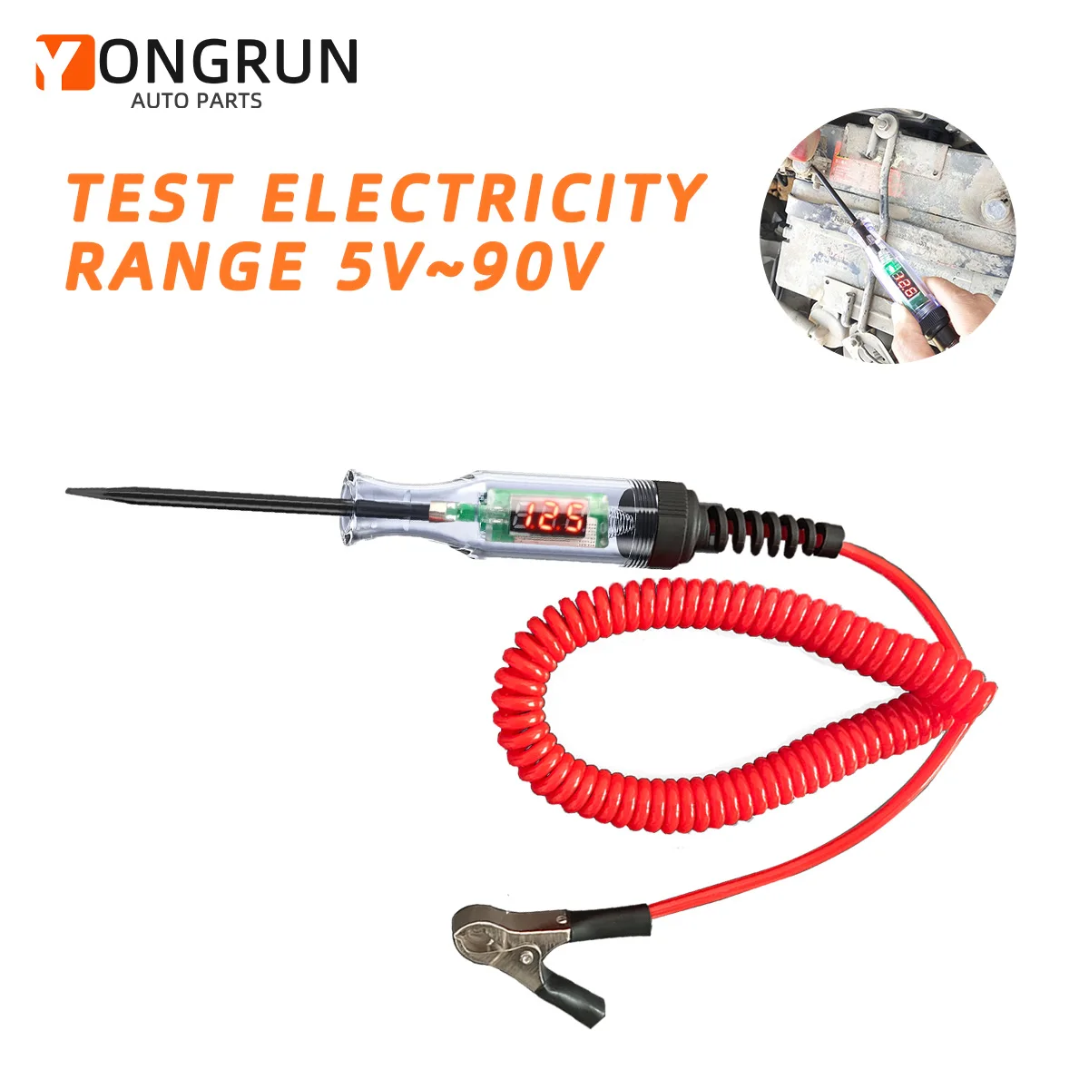 YONGRUN Automotive Voltage Circuit Tester Automotive Diagnostic Probe Test Pen Light Bulb Measurement Pen Repair Tool 6V 12V 24V