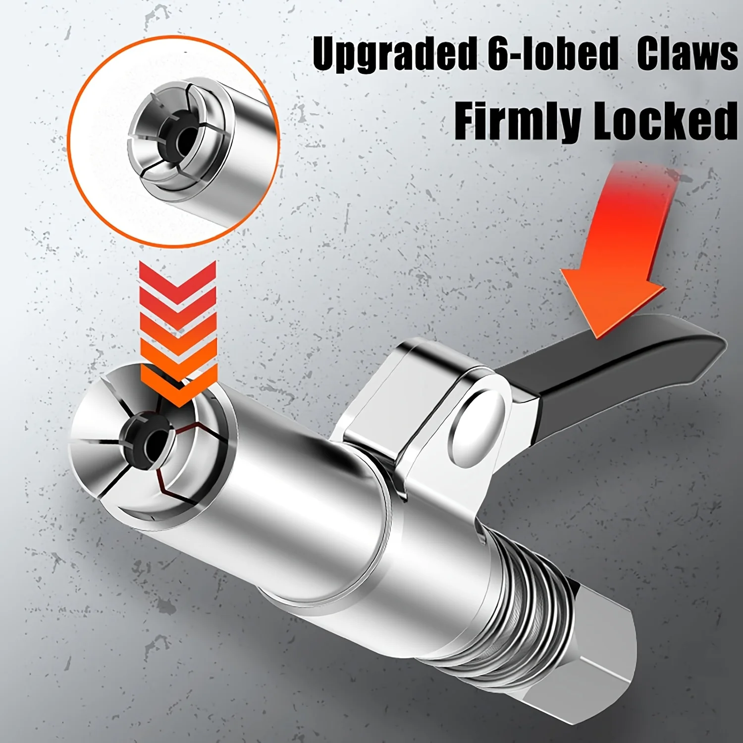 Grease Gun Coupler Grease Gun Fittings Quick Lock and Release Lube Heavy Grease Gun Nozzle Tips Compatible with Grease Guns