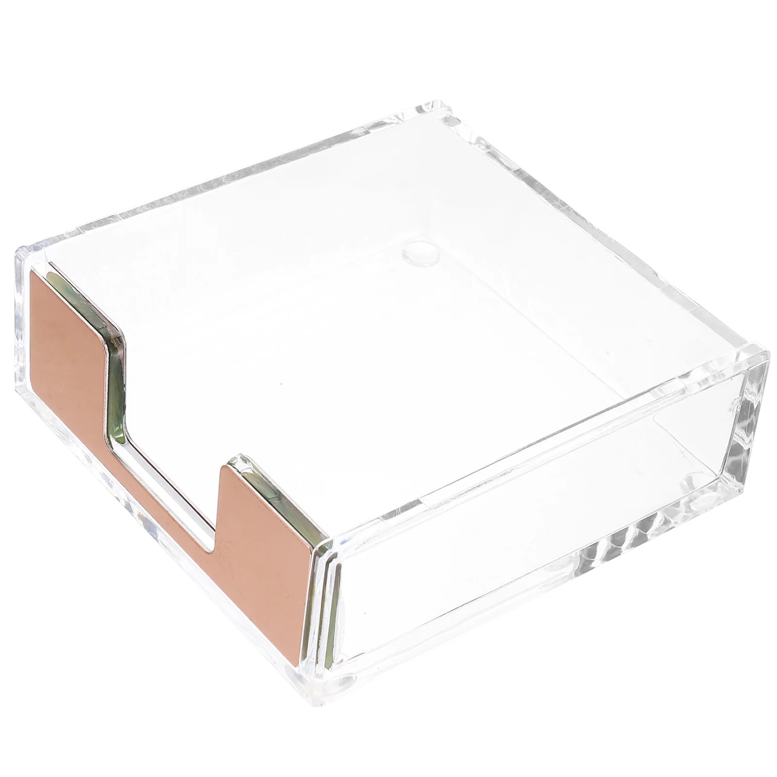 

Clear Memo Holder Desktop Organizer Notepad Container Storage Box for Office Home School Business Card Stand Business Card Stand