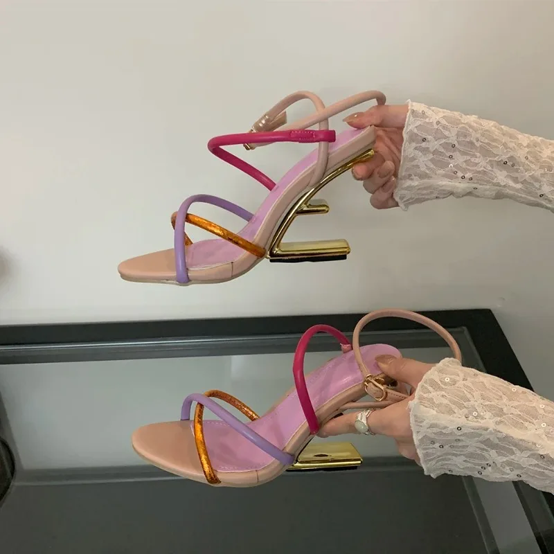 Women's Sandals Summer Fashion Sexy High Heel Sandals Women Ankle Buckle Strap Gladiator Shoes Women Designer Sandals Sandalias