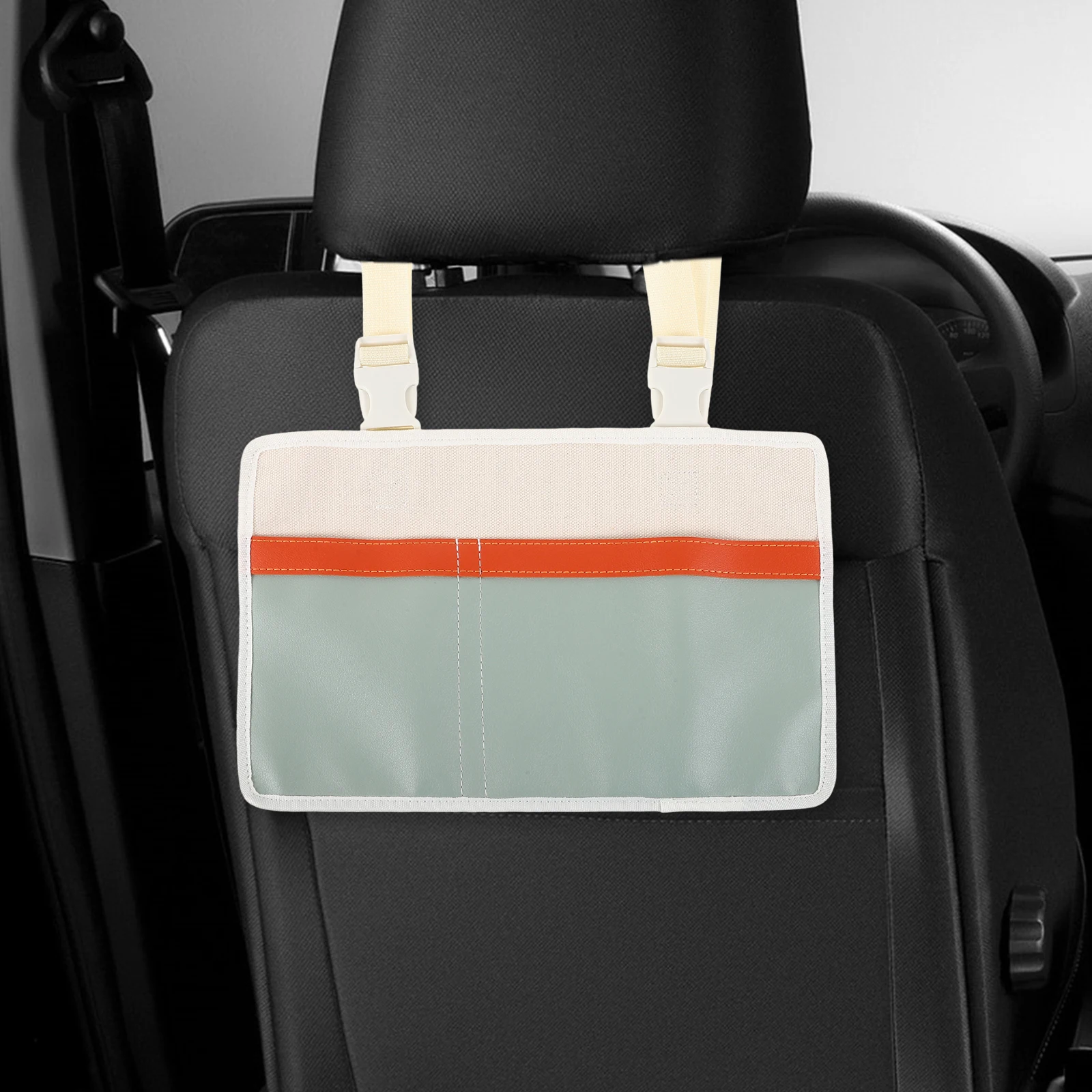 

Car Storage Bag Beach Chair Pink Side Pouch Accessories with Wheel Holder for